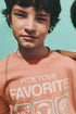 Printed T-shirt - BURNT ORANGE / 11-12 years