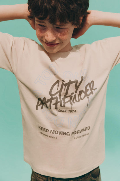 Printed T-shirt - ECRU / 11-12 years