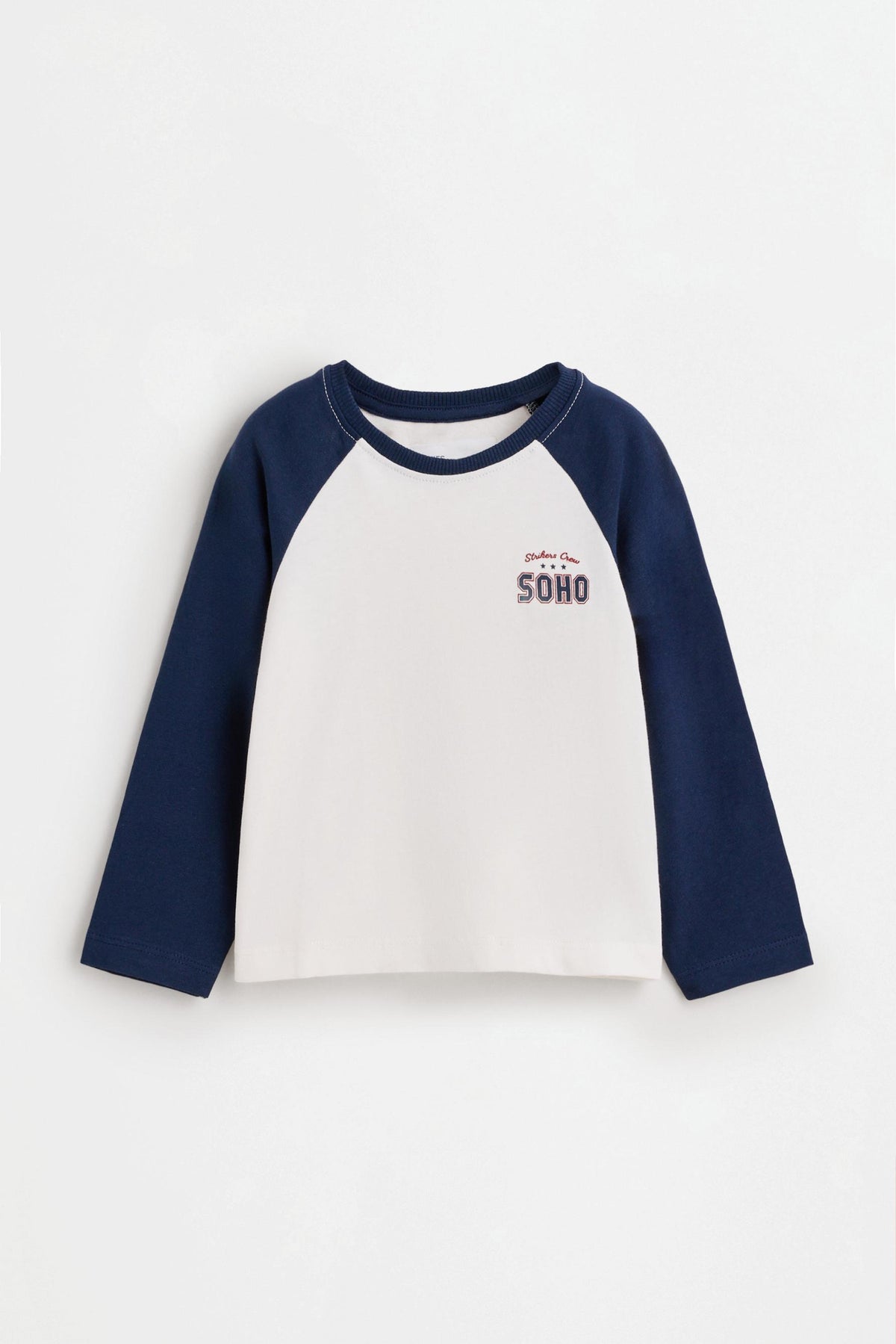 Text raglan sleeve T-shirt - NAVY / 12-18 months