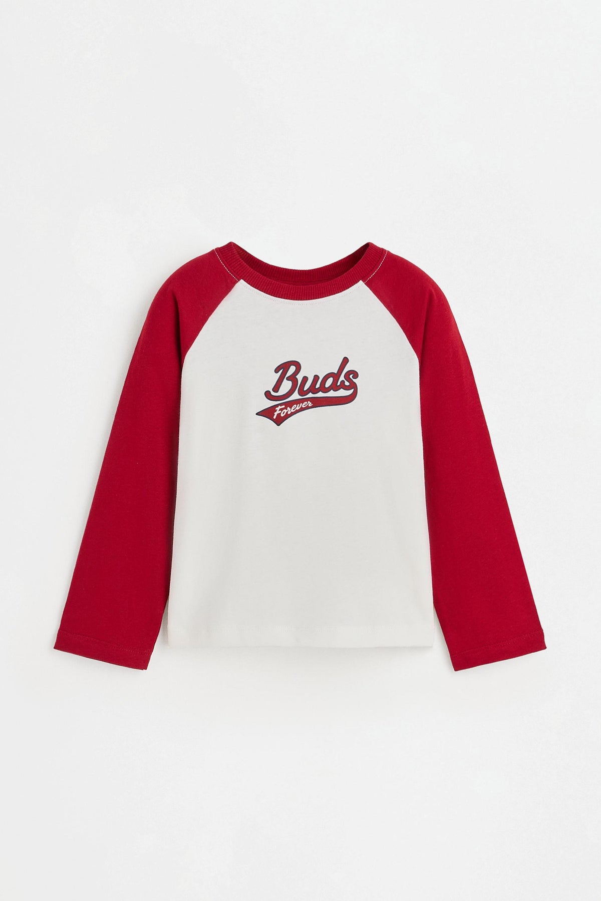 Text raglan sleeve T-shirt - BRIGHT RED / 12-18 months