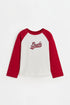 Text raglan sleeve T-shirt - BRIGHT RED / 12-18 months