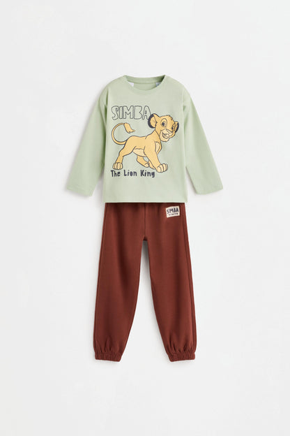 Simba ©Disney fleece T-shirt and trousers set