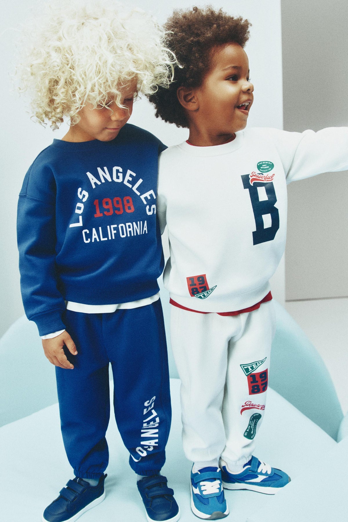 Pack of 2 contrast plush trousers