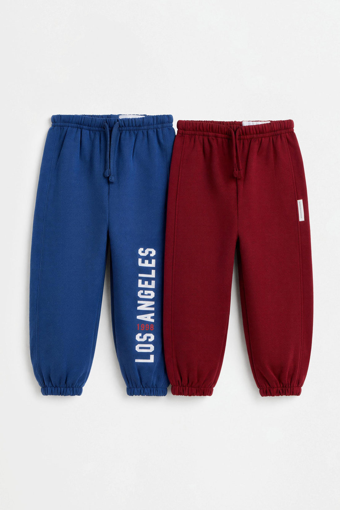 Pack of 2 contrast plush trousers - BLUE / 12-18 months