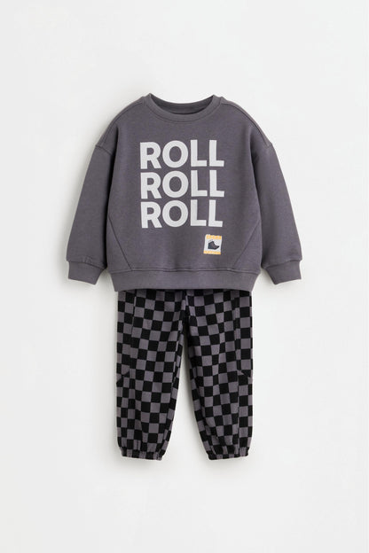 Plush sweatshirt and trousers set