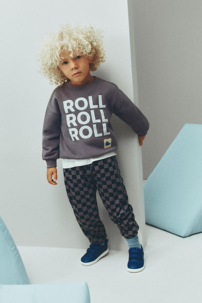 Plush sweatshirt and trousers set