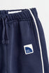 Plush trousers with piping - NAVY / 12-18 months