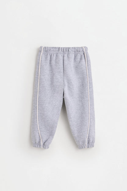 Plush trousers with piping