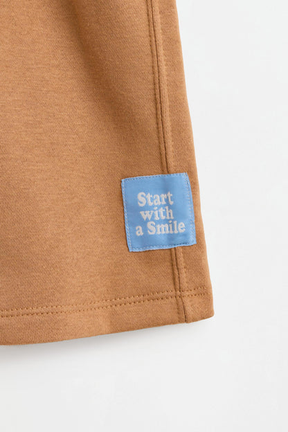 Plush sweatshirt and trousers co-ord - CARAMEL / 12-18 months