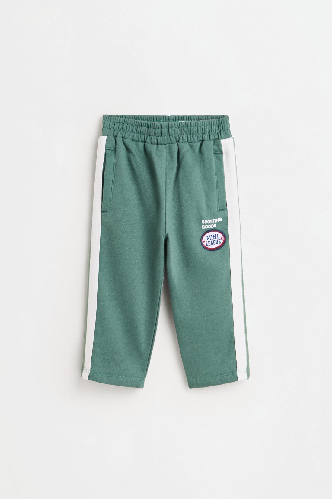 Side-stripe plush trousers