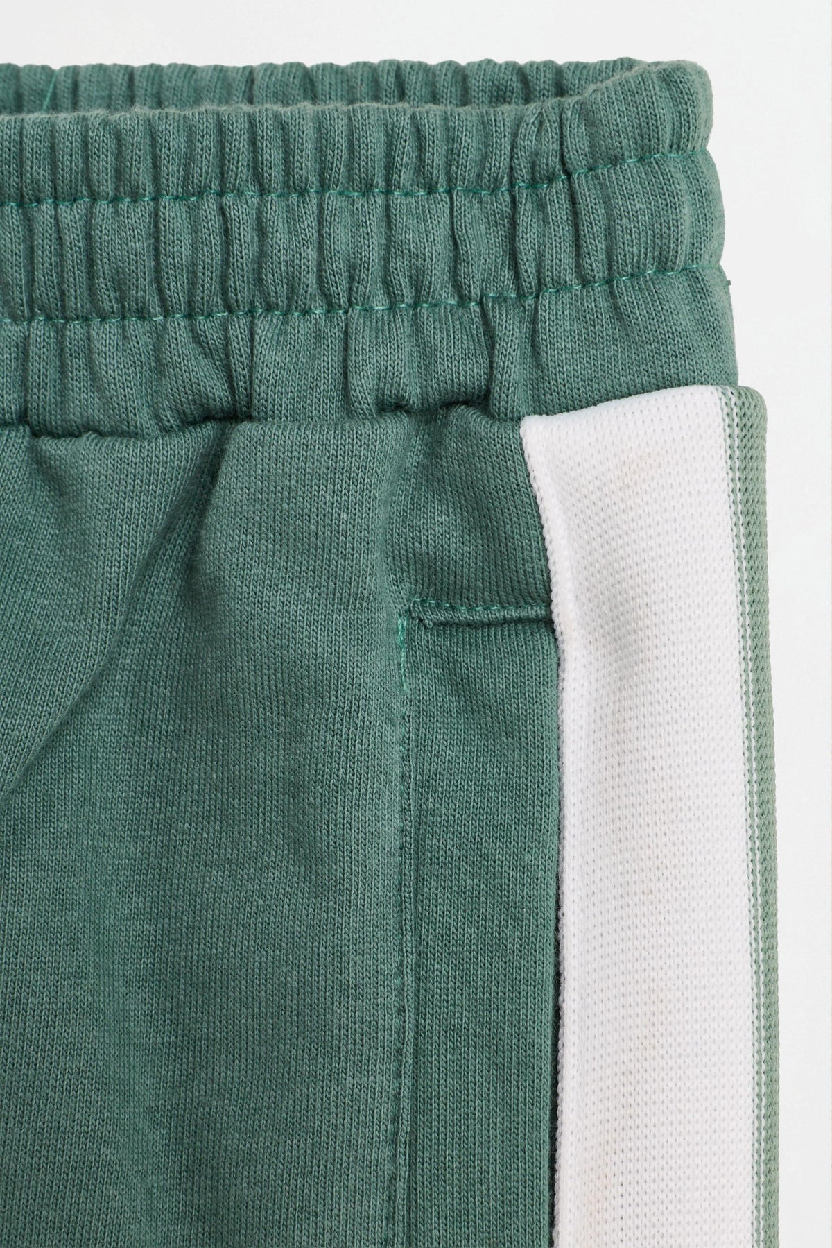 Side-stripe plush trousers