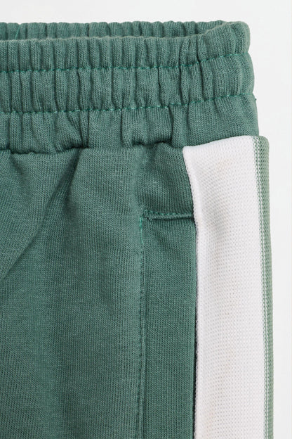 Side-stripe plush trousers