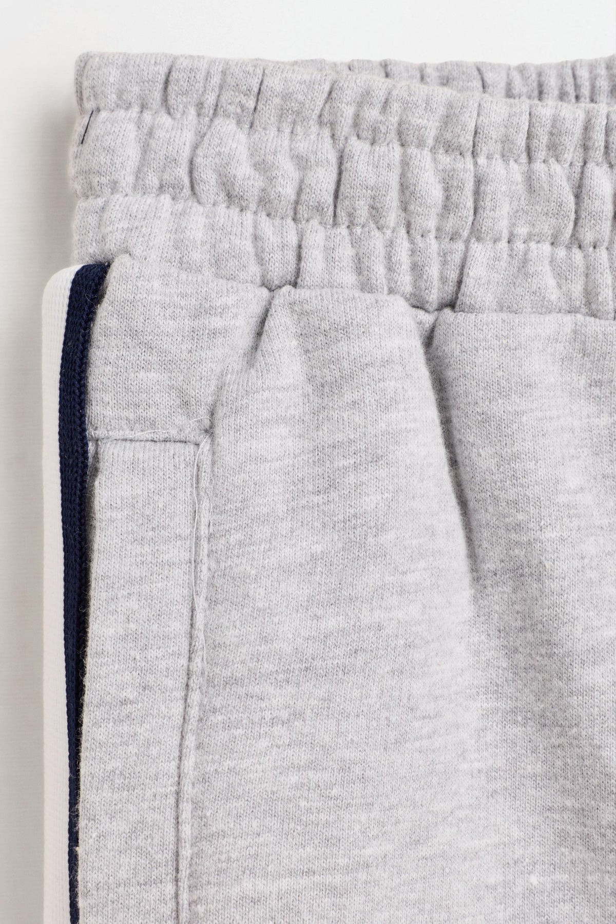 Side-stripe plush trousers