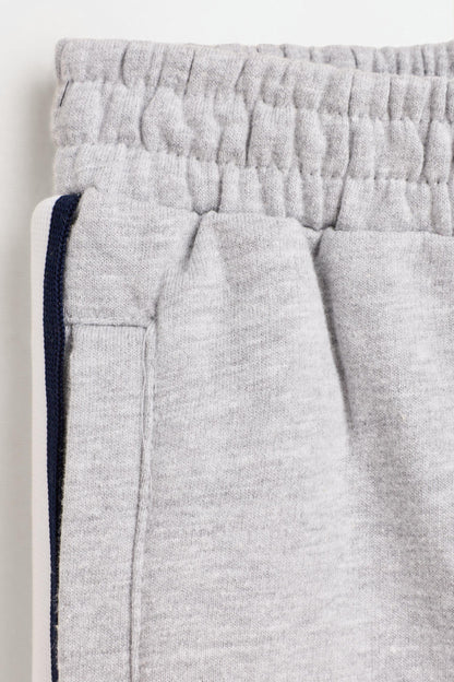 Side-stripe plush trousers