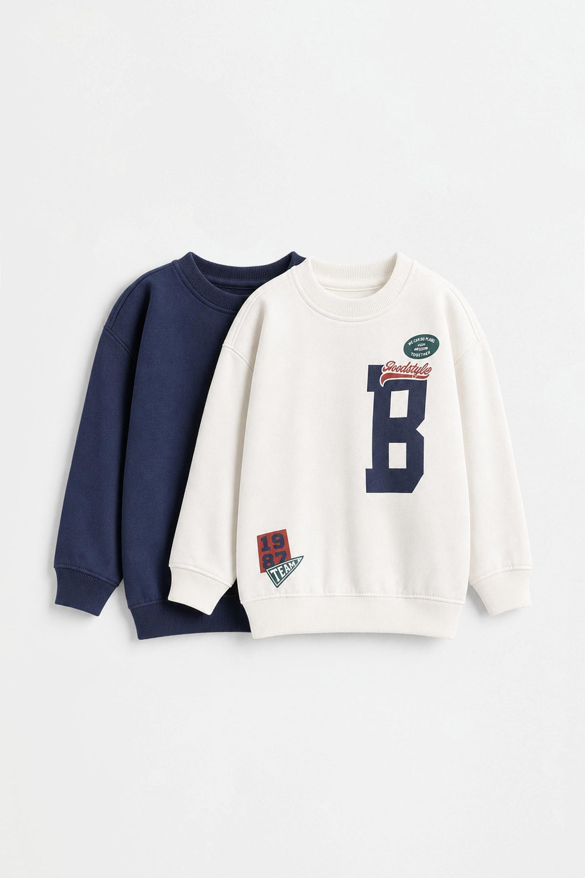 Pack of 2 assorted sweatshirts - OFF WHITE / 12-18 months