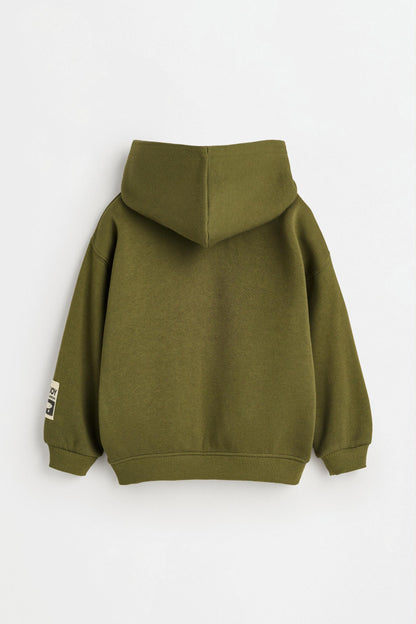 Raised print hoodie