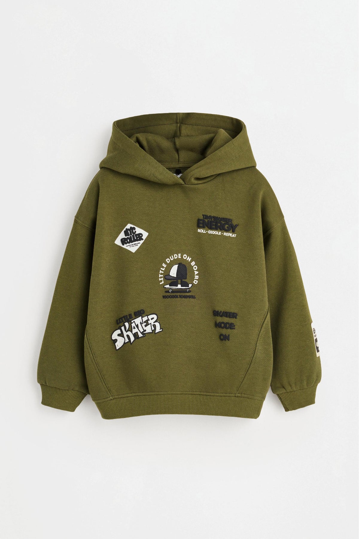 Raised print hoodie