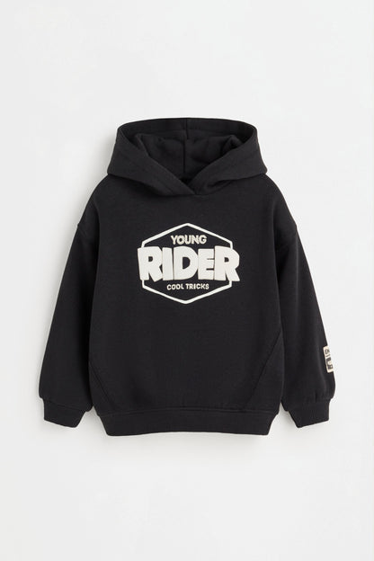 Raised print hoodie