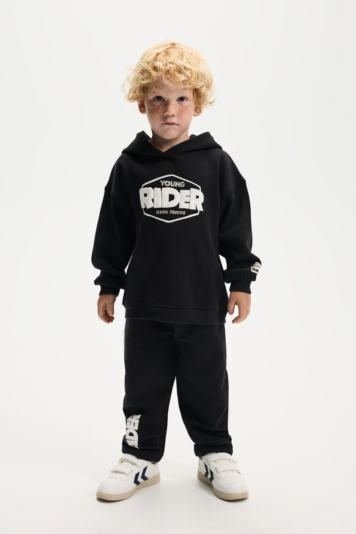 Raised print hoodie