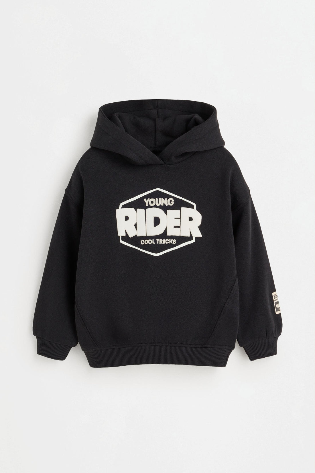 Raised print hoodie - MEDIUM GREY / 12-18 months