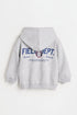 Printed hoodie - GREY MARL / 12-18 months