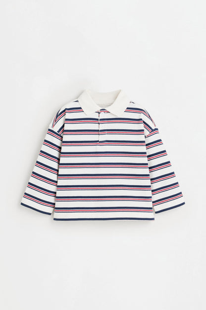 Striped polo shirt - NAVY / 12-18 months