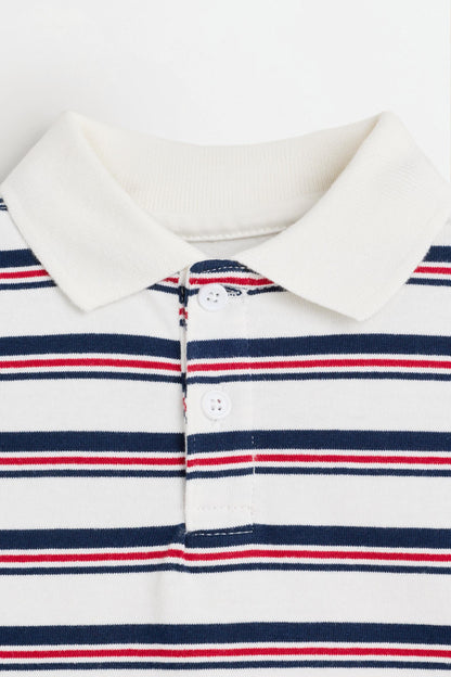 Striped polo shirt