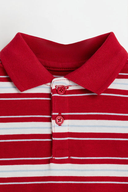 Striped polo shirt