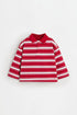 Striped polo shirt - RED / 12-18 months