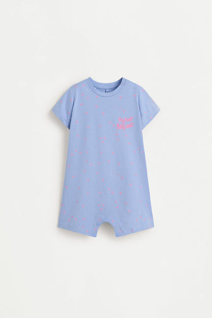 Short printed sleepsuit - LILAC / 12-18 months