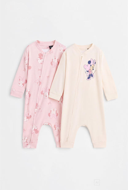 Pack of 2 Minnie Mouse ©Disney sleepsuits