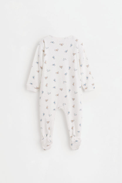 Printed interlock sleepsuit
