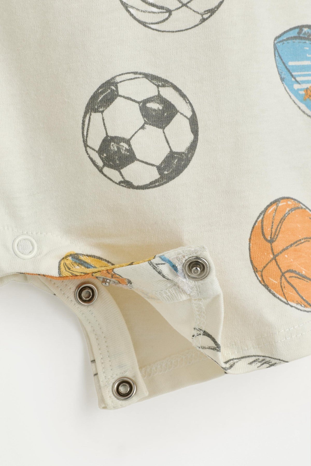 Short printed sleepsuit - ECRU / 12-18 months