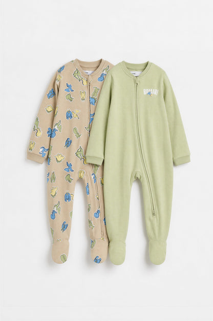 Pack of 2 puppy one-piece pyjamas