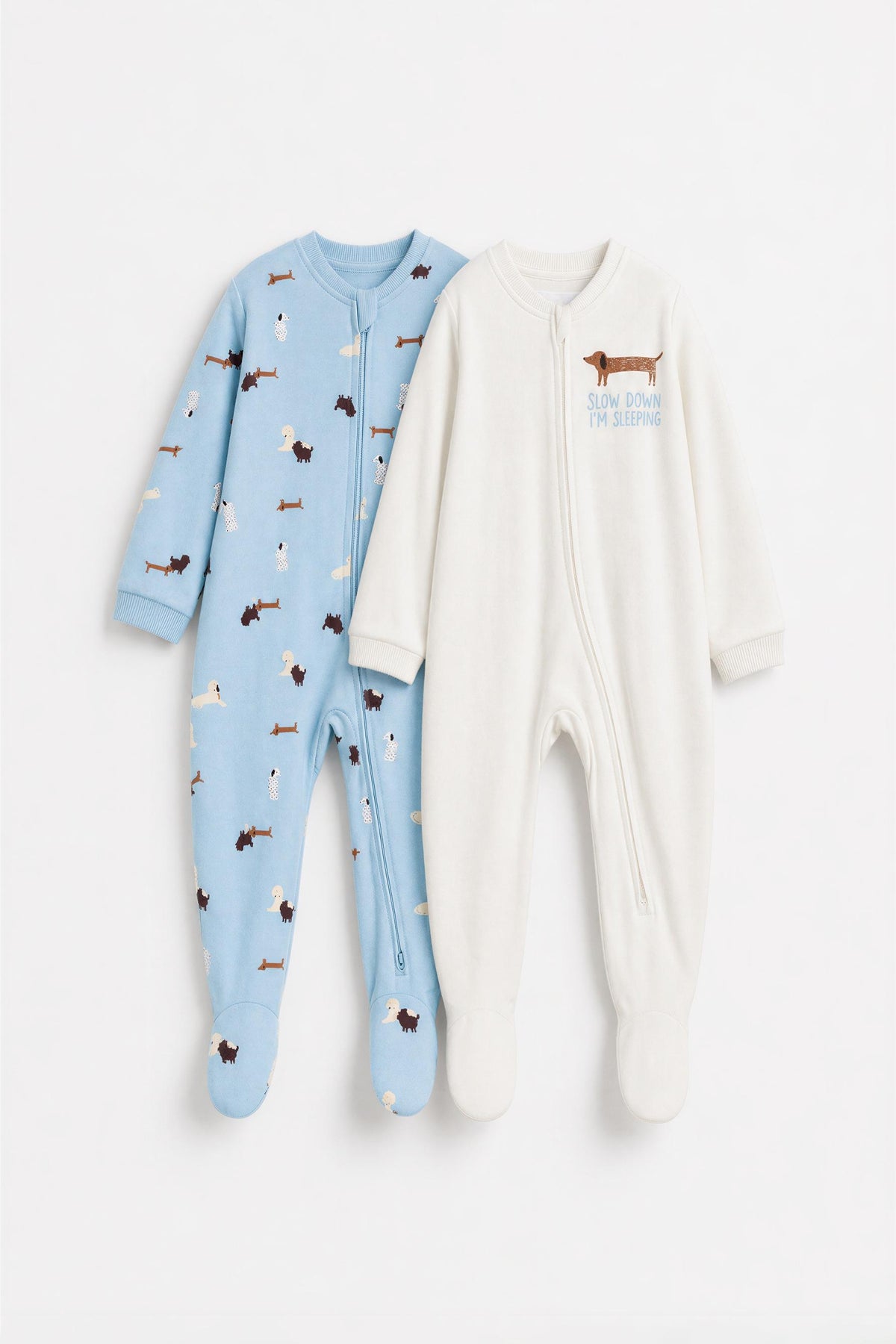 Pack of 2 puppy one-piece pyjamas