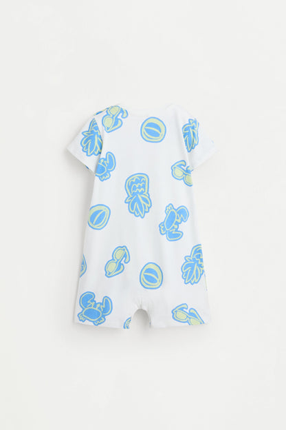 All-over printed sleepsuit