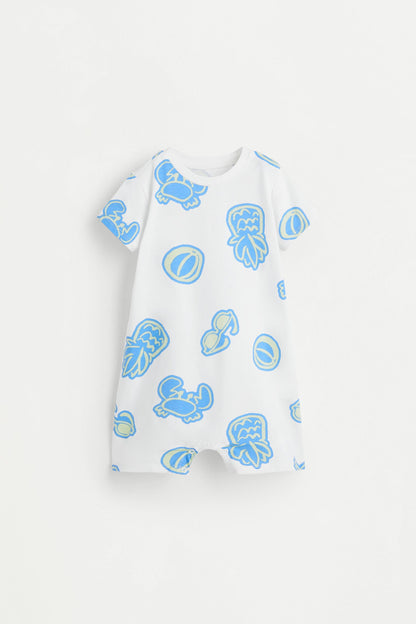 All-over printed sleepsuit