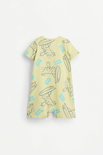All-over printed sleepsuit
