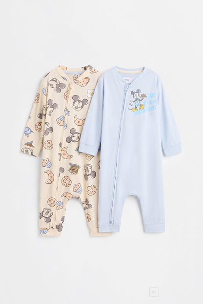 Pack of 2 Mickey Mouse ©Disney sleepsuits