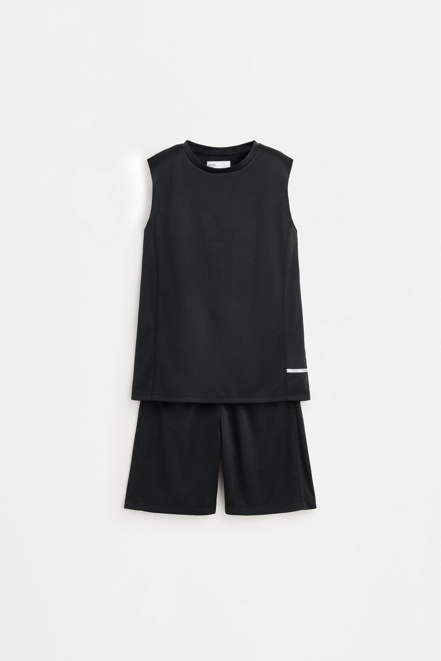 Sleeveless sports co-ord with Bermuda shorts