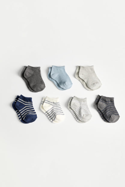7-Pack of striped ankle socks