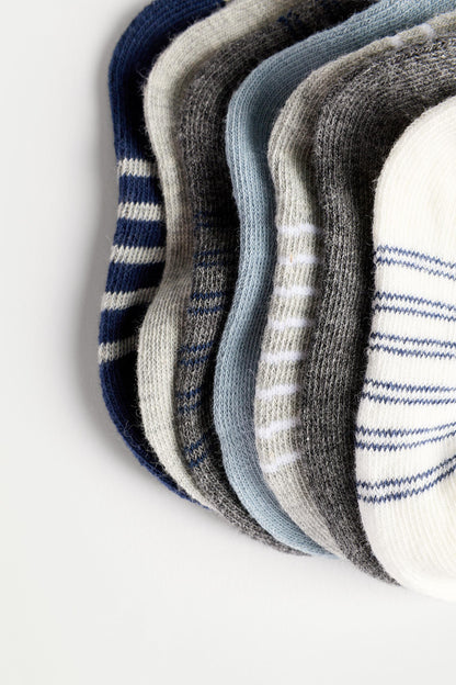 7-Pack of striped ankle socks