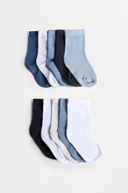 Plain long socks (10-pack)