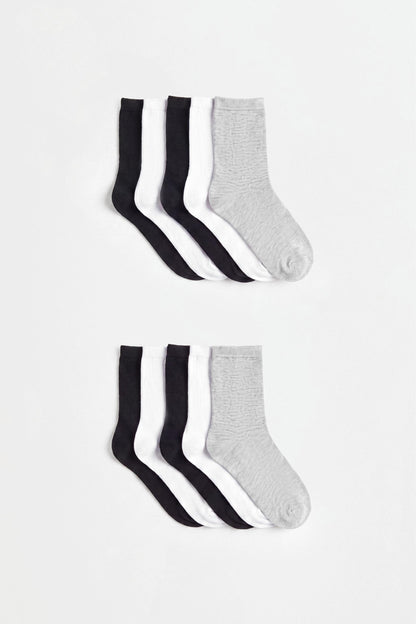 Plain long socks (10-pack)