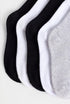 Plain long socks (10-pack) - WHITE/GREY / 15-17
