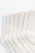 Plain long socks (7-pack) - WHITE / 24-36 months