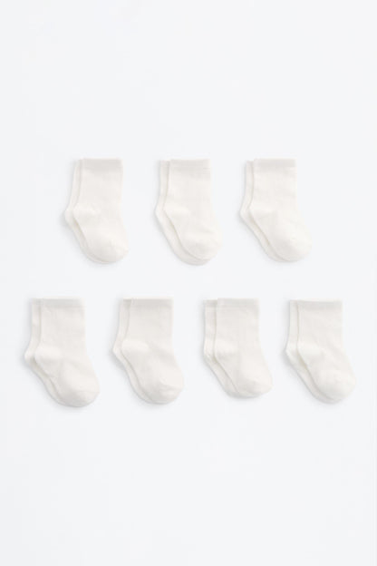 Plain long socks (7-pack)