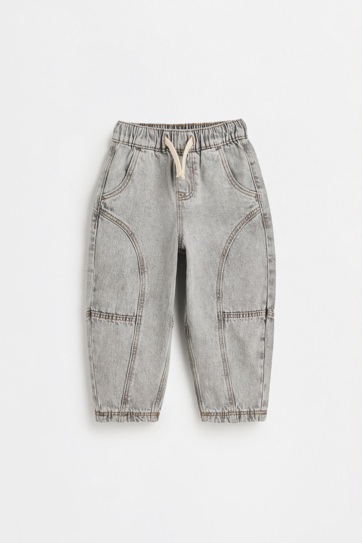 Barrel-leg jogger jeans