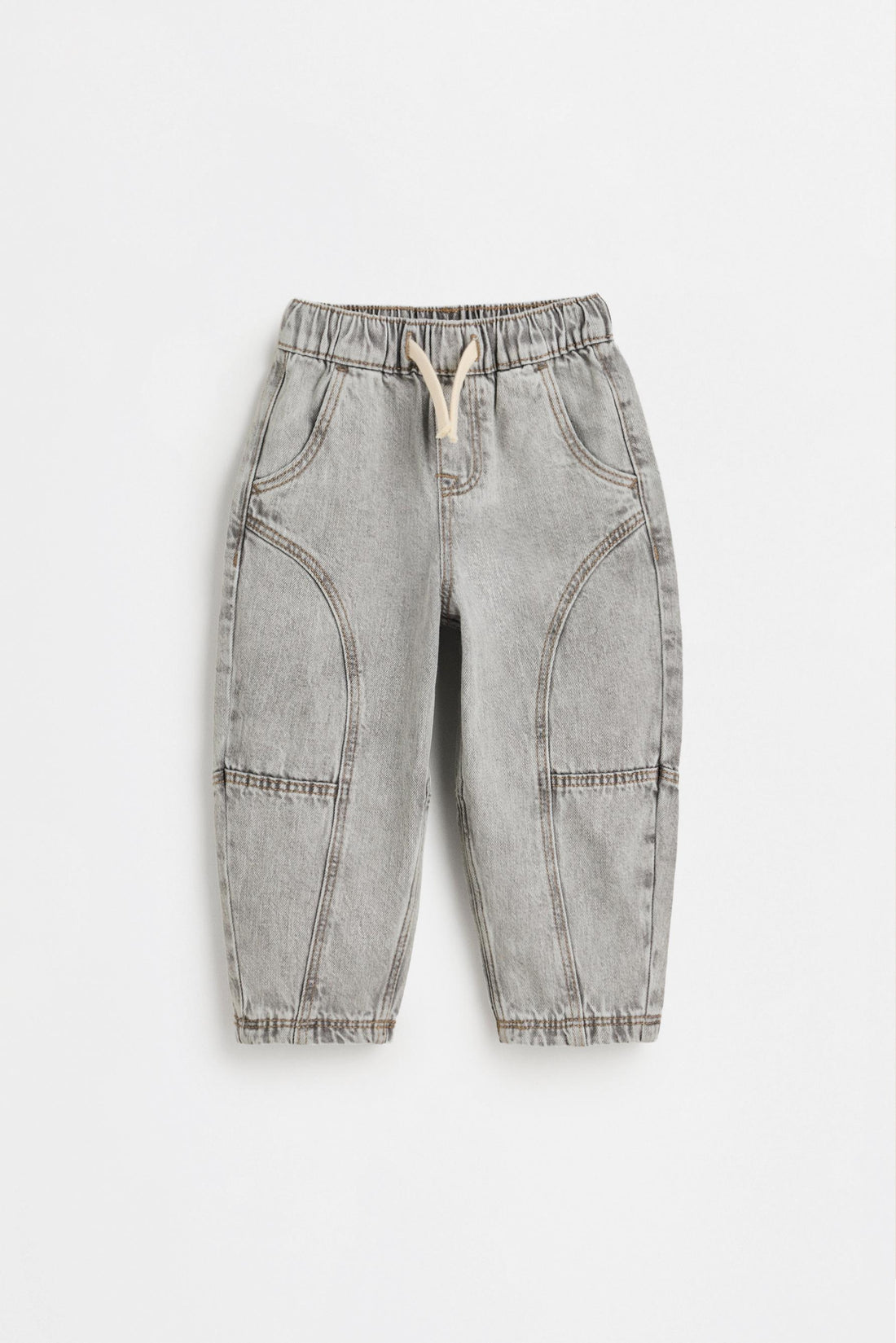 Barrel-leg jogger jeans