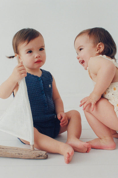 PLAIN CROCHET DAISY ROMPER